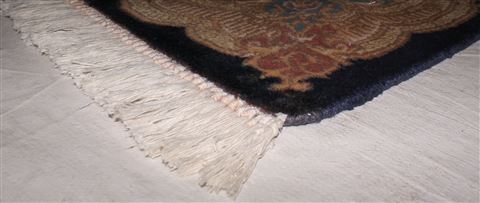 Kerman Blue Hand Knotted 70 X 100 Area Rug 400-16900 Image 6