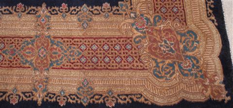 Kerman Blue Hand Knotted 70 X 100 Area Rug 400-16900 Image 8