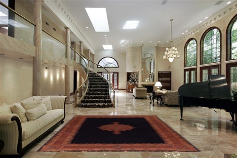 Kerman Blue Hand Knotted 70 X 100 Area Rug 400-16900 Image 3