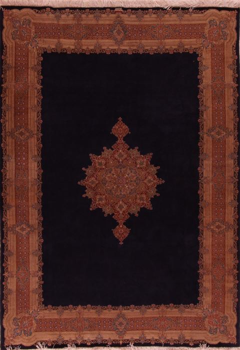 Kerman Blue Hand Knotted 70 X 100 Area Rug 400-16900 Image 0