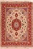 Tabriz Beige Hand Knotted 50 X 70  Area Rug 400-16904 Thumb 0
