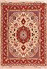 Tabriz Beige Hand Knotted 50 X 70 Area Rug 400-16904 Thumb 0