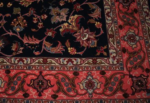 Tabriz Blue Hand Knotted 50 X 69 Area Rug 400-16905 Image 10