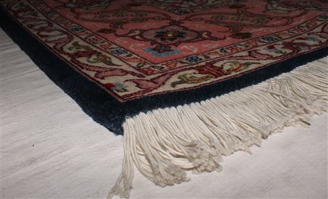 Tabriz Blue Hand Knotted 50 X 69 Area Rug 400-16905 Image 11