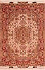 Tabriz White Hand Knotted 50 X 70 Area Rug 400-16906 Thumb 0