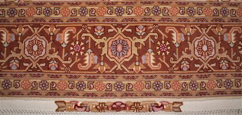Tabriz White Hand Knotted 51 X 69 Area Rug 400-16907 Image 7