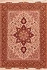 Tabriz White Hand Knotted 51 X 69 Area Rug 400-16907 Thumb 0