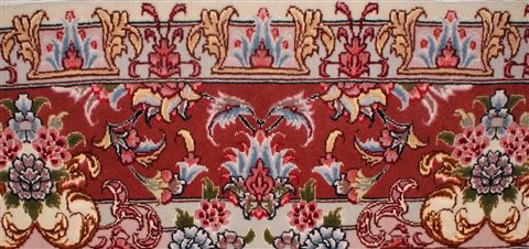 Tabriz Beige Hand Knotted 50 X 69 Area Rug 400-16908 Image 1