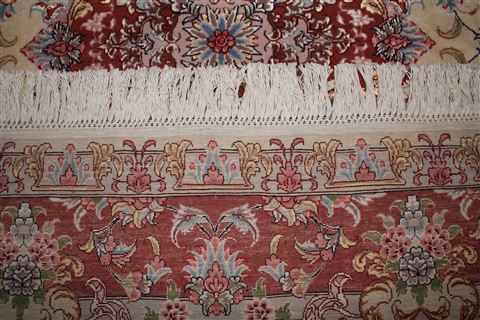 Tabriz Beige Hand Knotted 50 X 69 Area Rug 400-16908 Image 13
