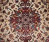 Tabriz Beige Hand Knotted 50 X 69  Area Rug 400-16908 Thumb 5