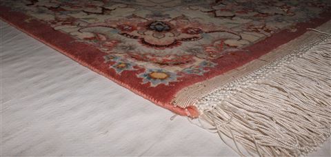 Tabriz Beige Hand Knotted 50 X 70 Area Rug 400-16909 Image 11