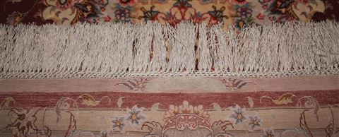 Tabriz Beige Hand Knotted 50 X 70 Area Rug 400-16909 Image 12