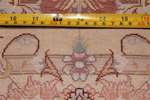 Tabriz Beige Hand Knotted 50 X 70 Area Rug 400-16909 Image 13