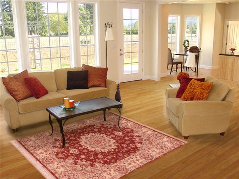 Tabriz Beige Hand Knotted 50 X 70 Area Rug 400-16909 Image 2