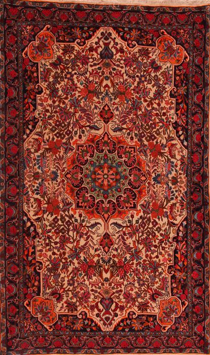 Bidjar Yellow Hand Knotted 46 X 76 Area Rug 400-16910 Image 0