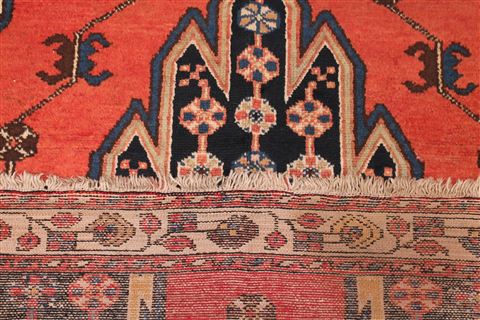 Mazlaghan Red Hand Knotted 43 X 63 Area Rug 400-16912 Image 9