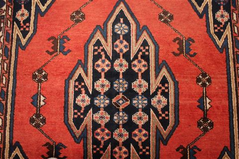 Mazlaghan Red Hand Knotted 43 X 63 Area Rug 400-16912 Image 11