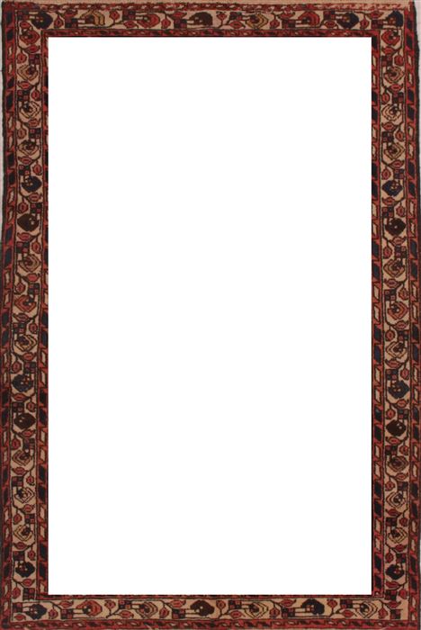 Mazlaghan Red Hand Knotted 43 X 63 Area Rug 400-16912 Image 12