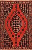 Mazlaghan Red Hand Knotted 43 X 63  Area Rug 400-16912 Thumb 0