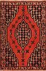 Mazlaghan Red Hand Knotted 43 X 63 Area Rug 400-16912 Thumb 0