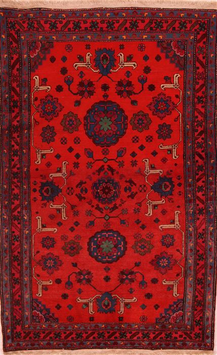 Bakhtiar Red Hand Knotted 46 X 73 Area Rug 400-16913 Image 0