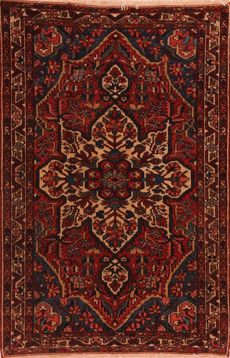 Bakhtiar Red Hand Knotted 45 X 69  Area Rug 400-16918 Image 0