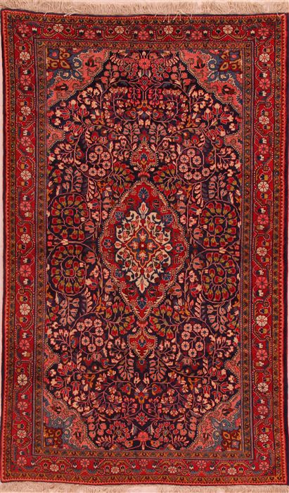 Jozan Red Hand Knotted 45 X 70 Area Rug 400-16920 Image 0
