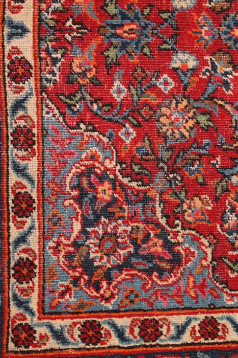 Kashan Red Hand Knotted 46 X 69 Area Rug 400-16921 Image 12