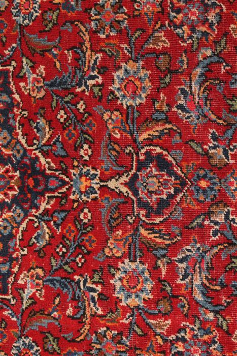 Kashan Red Hand Knotted 46 X 69 Area Rug 400-16921 Image 13