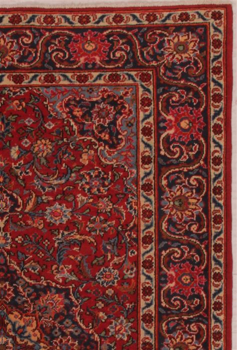 Kashan Red Hand Knotted 46 X 69 Area Rug 400-16921 Image 14