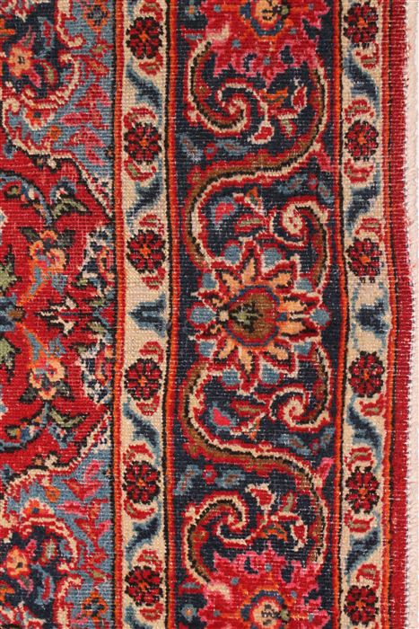 Kashan Red Hand Knotted 46 X 69 Area Rug 400-16921 Image 2