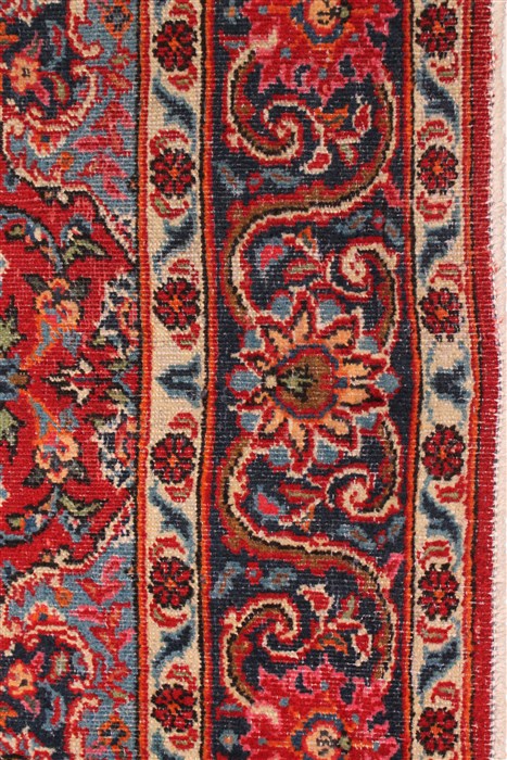 Kashan Red Hand Knotted 46 X 69 Area Rug 400-16921 Image 5