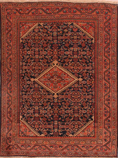 Arak Blue Hand Knotted 49 X 66 Area Rug 400-16922 Image 0