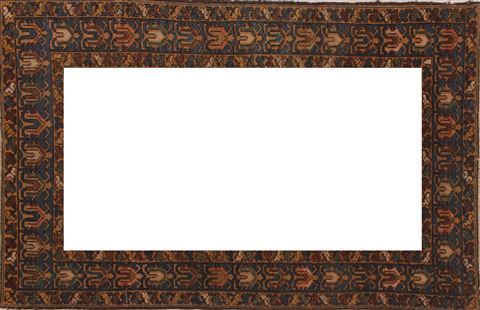 Mazlaghan Black Hand Knotted 44 X 67 Area Rug 400-16923 Image 13