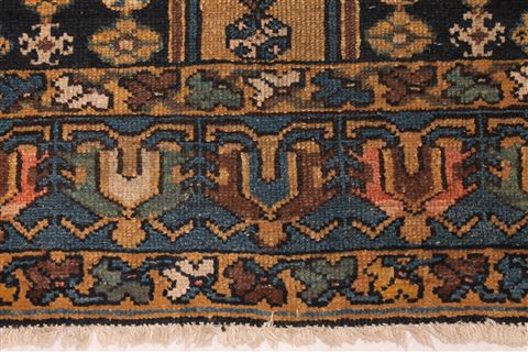 Mazlaghan Black Hand Knotted 44 X 67 Area Rug 400-16923 Image 4