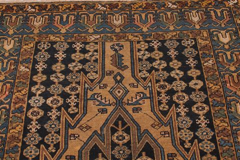 Mazlaghan Black Hand Knotted 44 X 67 Area Rug 400-16923 Image 6