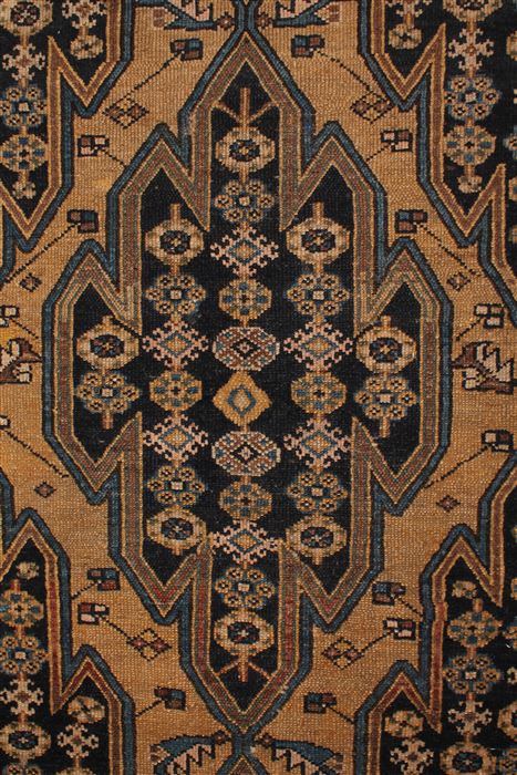 Mazlaghan Black Hand Knotted 44 X 67 Area Rug 400-16923 Image 7