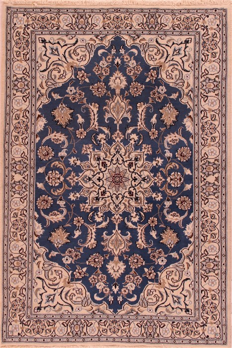 Nain Blue Hand Knotted 42 X 66  Area Rug 400-16925 Image 0