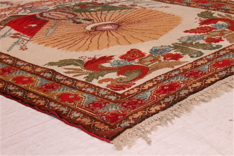 Sarouk White Hand Knotted 44 X 510 Area Rug 400-16927 Image 10