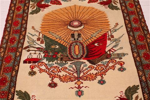 Sarouk White Hand Knotted 44 X 510 Area Rug 400-16927 Image 13
