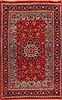 Sarouk Red Hand Knotted 46 X 72  Area Rug 400-16929 Thumb 0