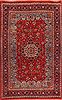 Sarouk Red Hand Knotted 46 X 72 Area Rug 400-16929 Thumb 0
