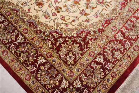 Qum Yellow Hand Knotted 34 X 51 Area Rug 400-16933 Image 11
