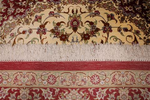 Qum Yellow Hand Knotted 34 X 51 Area Rug 400-16933 Image 19