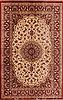 Qum Yellow Hand Knotted 34 X 51  Area Rug 400-16933 Thumb 0