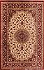Qum Yellow Hand Knotted 34 X 51 Area Rug 400-16933 Thumb 0