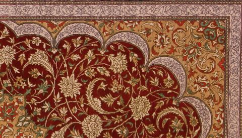 Qum Beige Hand Knotted 33 X 50 Area Rug 400-16935 Image 6