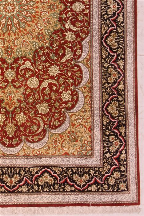 Qum Beige Hand Knotted 33 X 50 Area Rug 400-16935 Image 10