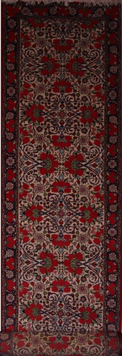 Bidjar White Runner Hand Knotted 211 X 136  Area Rug 400-16936 Image 0