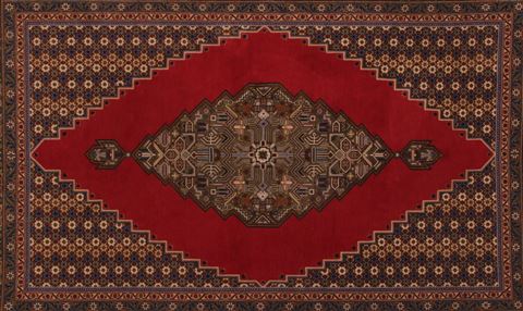 Qum Red Hand Knotted 46 X 69 Area Rug 400-16938 Image 1